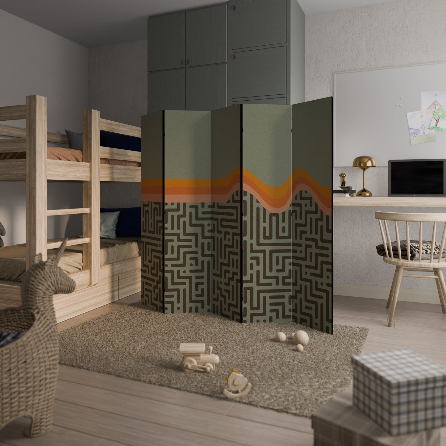 SOLUZIONI SEMPLICI Divisorio decorativo per ambienti a 5 pannelli