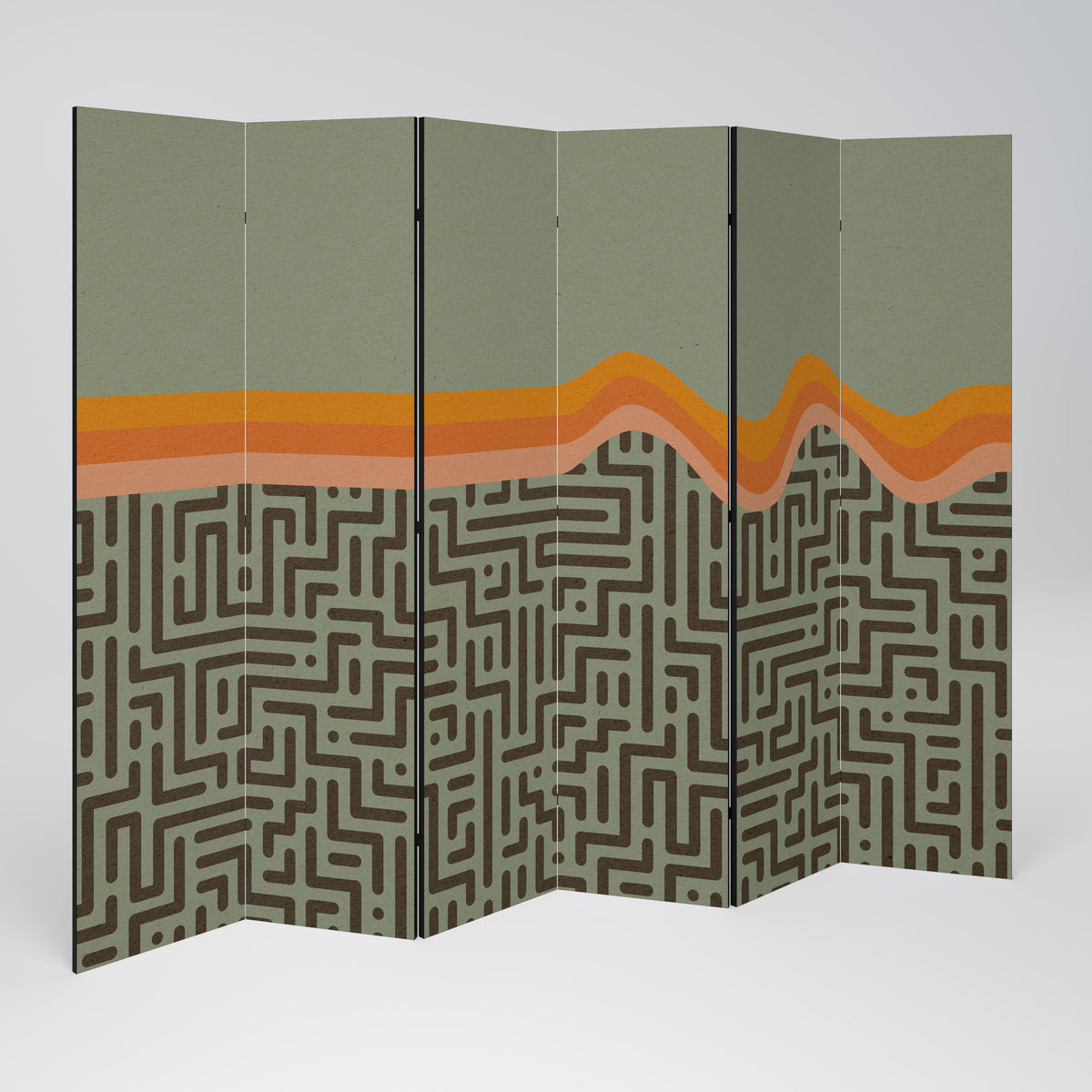 SIMPLE SOLUTIONS Paravento Decorativo a 6 Pannelli