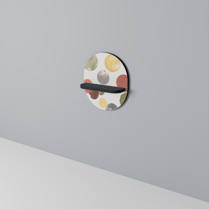 FLEETING HAPPINESS Oval Art Shelf In Black Finish