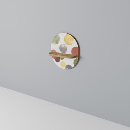 FLEETING HAPPINESS Mensola ovale per opere d'arte in effetto rovere