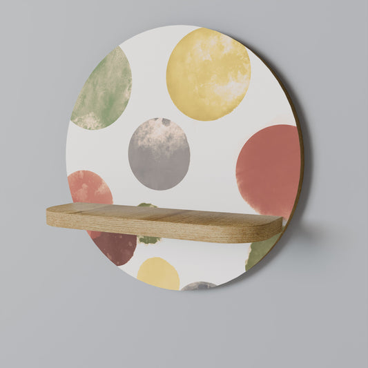 FLEETING HAPPINESS Mensola rotonda per arte in effetto rovere