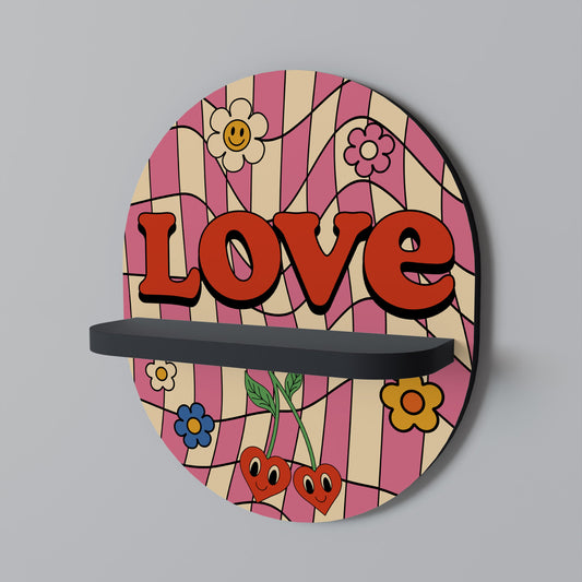 ROCKING LOVE Mensola ovale per opere d'arte in finitura nera