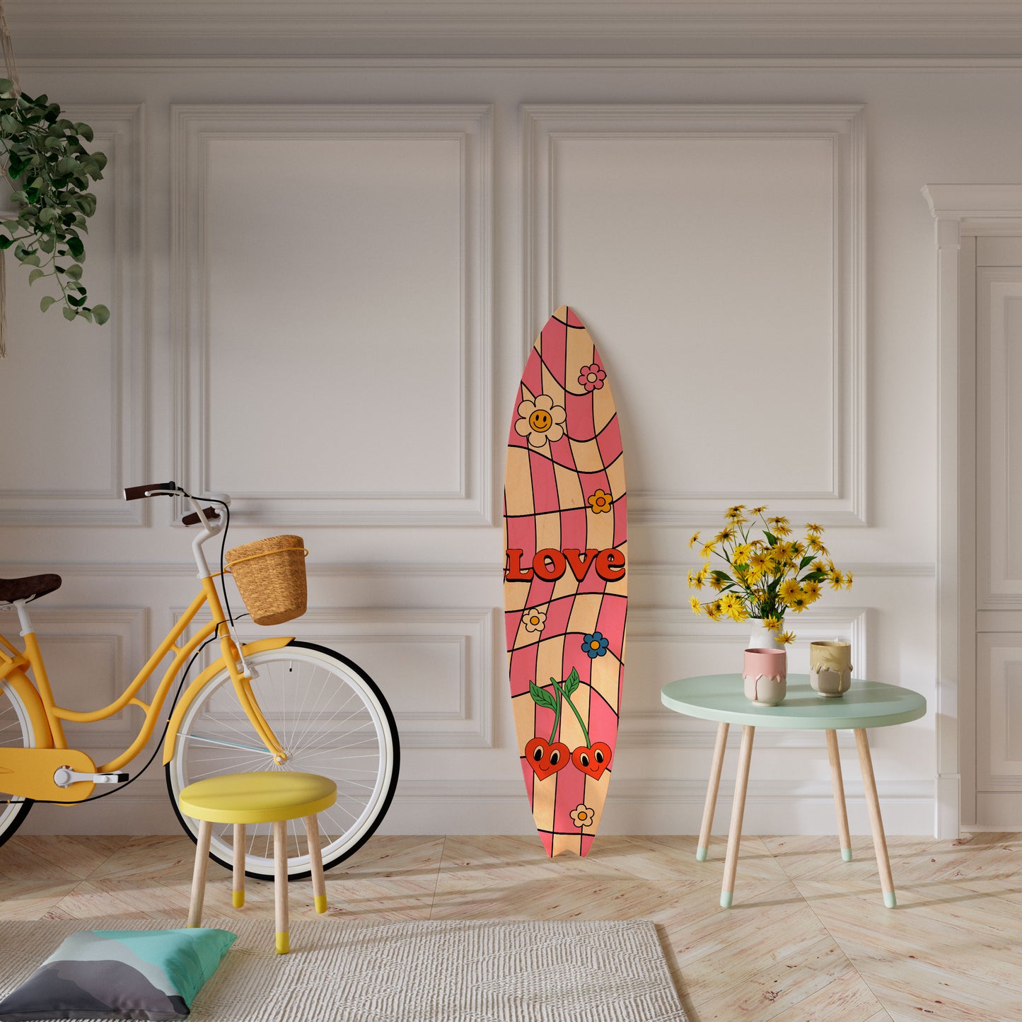 ROCKING LOVE Surfboard Decorative Panel
