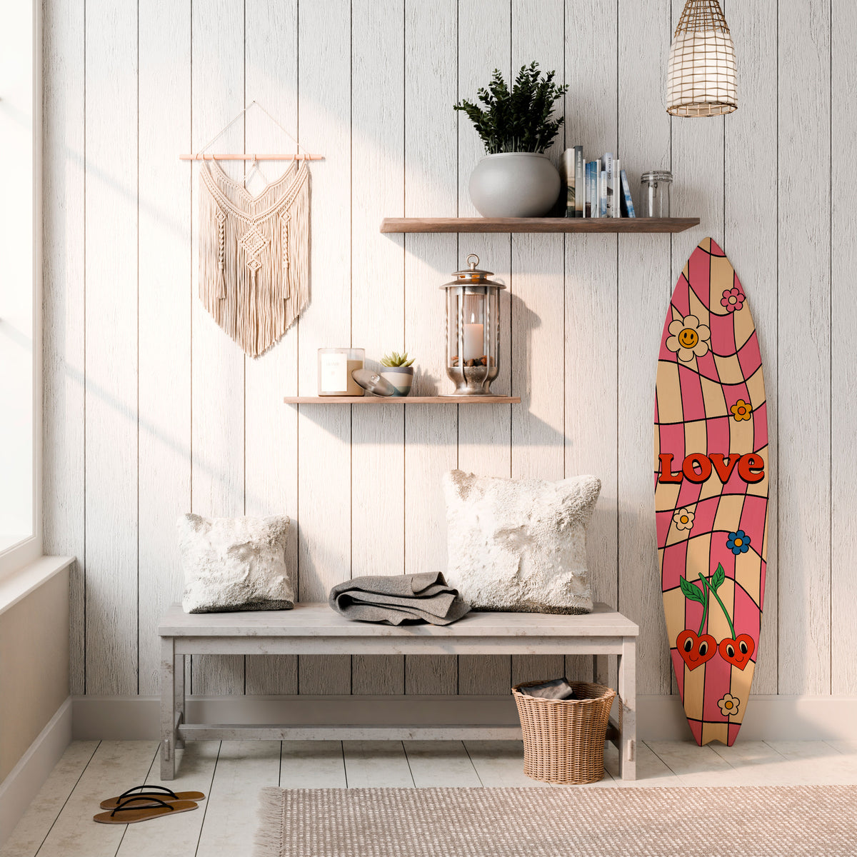 ROCKING LOVE Surfboard Decorative Panel