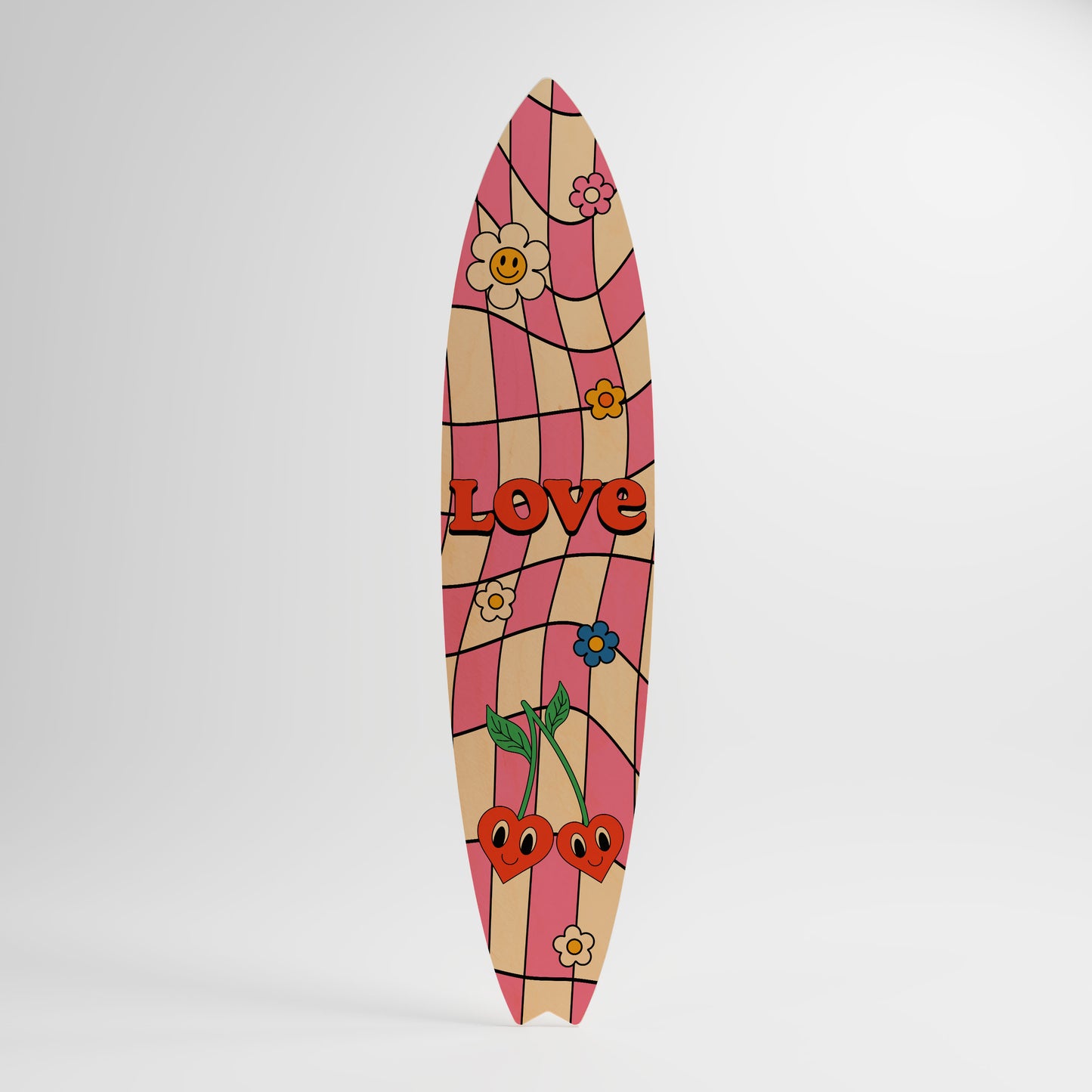 ROCKING LOVE Tavola da surf decorativa in compensato