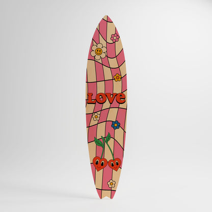 ROCKING LOVE Tavola da surf decorativa in compensato