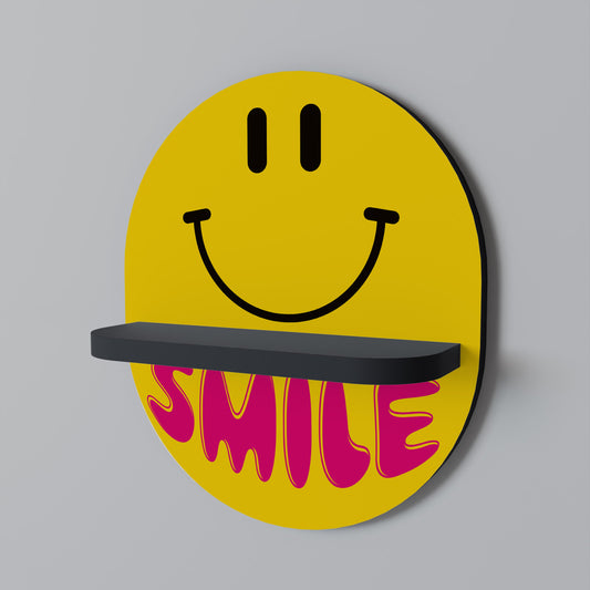 KEEP SMILING Mensola ovale per opere d'arte in finitura nera