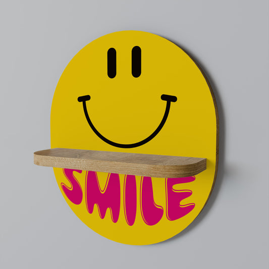 KEEP SMILING Mensola ovale per opere d'arte in effetto rovere