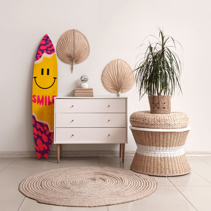 KEEP SMILING Decorative Plywood Surfboard