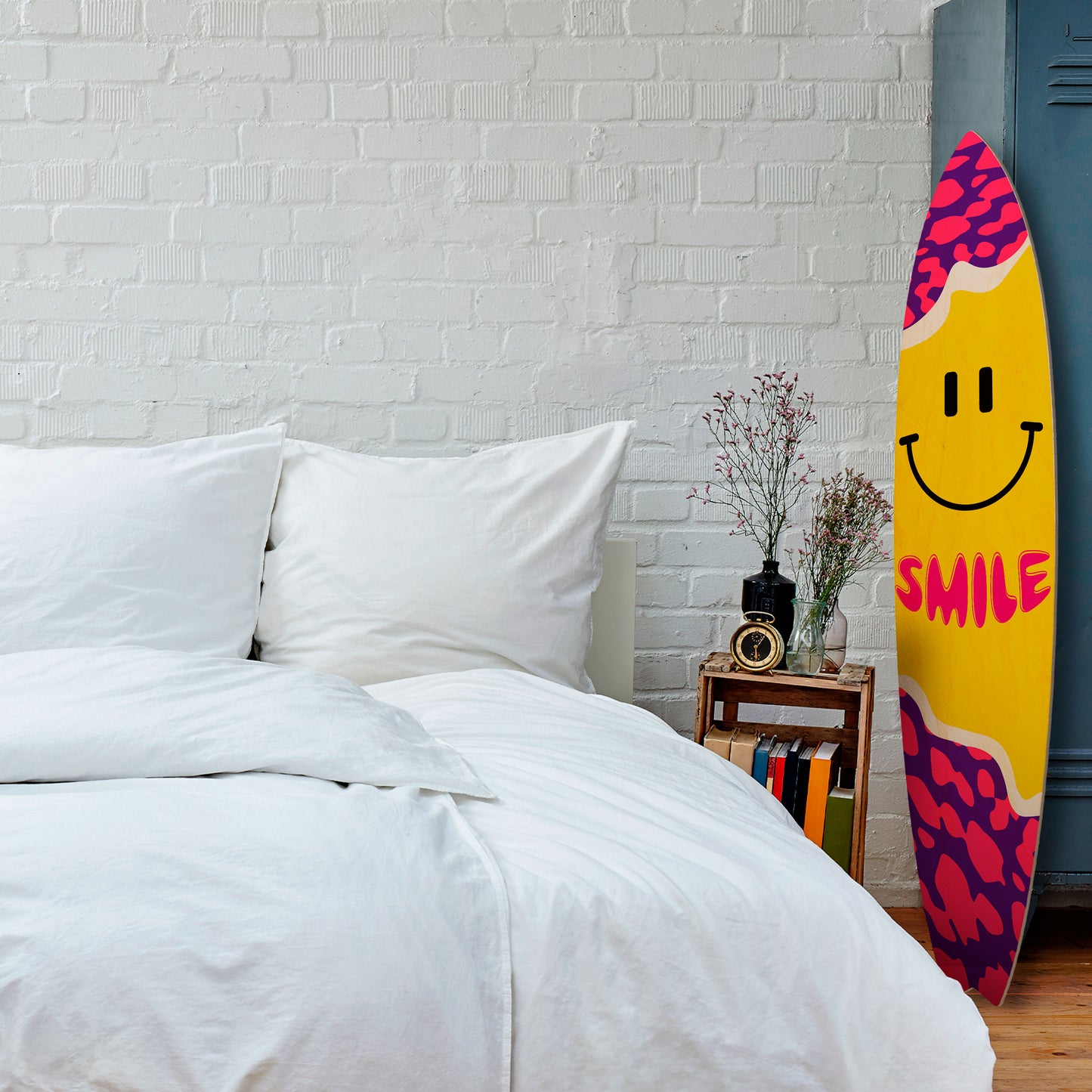 KEEP SMILING Decorative Plywood Surfboard