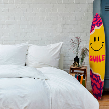 KEEP SMILING Decorative Plywood Surfboard