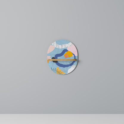 DREAMY SWIRLS Mensola ovale per opere d'arte in effetto rovere