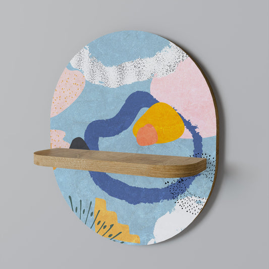 DREAMY SWIRLS Mensola ovale per opere d'arte in effetto rovere