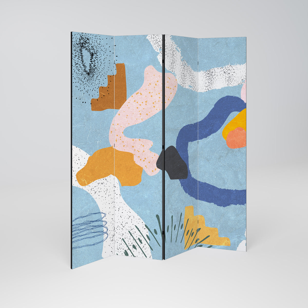 DREAMY SWIRLS Paravento Decorativo a 4 Pannelli