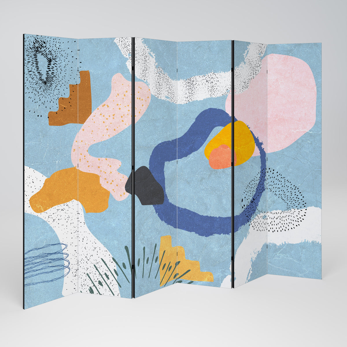 DREAMY SWIRLS Decorative 6-Panel Room Divider