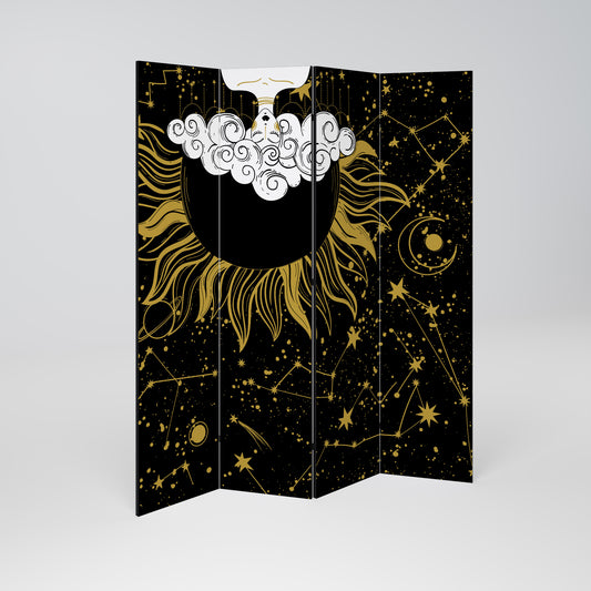 STELLAR CONSTELLATIONS Divisorio decorativo per ambienti a 4 pannelli