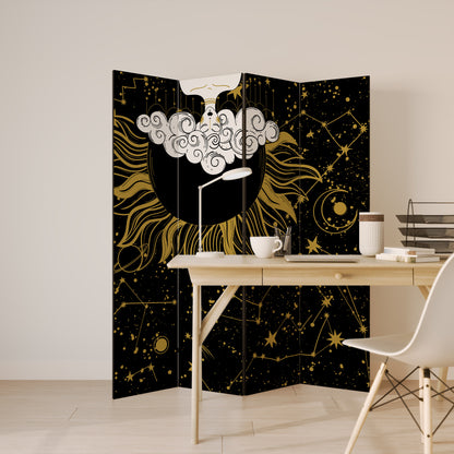 STELLAR CONSTELLATIONS Divisorio decorativo per ambienti a 4 pannelli