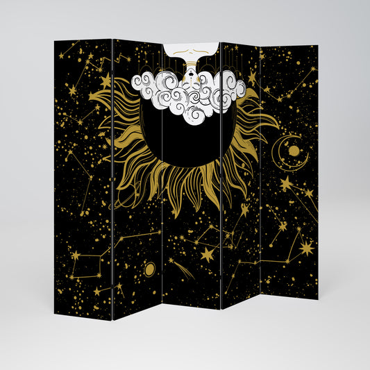 STELLAR CONSTELLATIONS Divisorio decorativo per ambienti a 5 pannelli