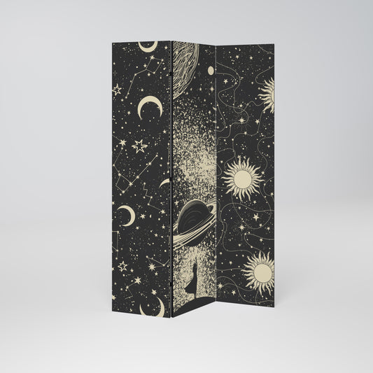 BRILLIANT UNIVERSE Divisorio decorativo per ambienti a 3 pannelli