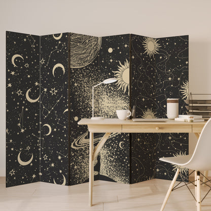 BRILLIANT UNIVERSE Divisorio decorativo per ambienti a 6 pannelli