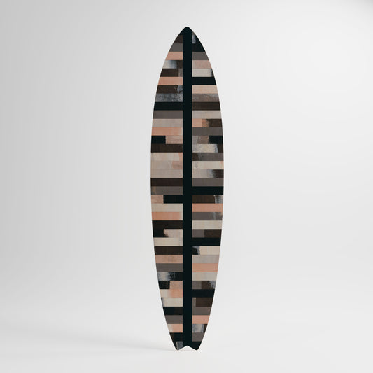 COLLAGE OF RECTANGLES Decorative Plywood Surfboard