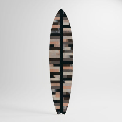 COLLAGE OF RECTANGLES Decorative Plywood Surfboard