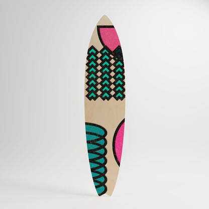 GEOMETRIC RHAPSODY Decorative Plywood Surfboard