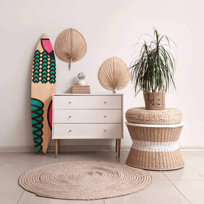 GEOMETRIC RHAPSODY Decorative Plywood Surfboard