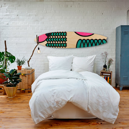 GEOMETRIC RHAPSODY Decorative Plywood Surfboard