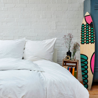 GEOMETRIC RHAPSODY Decorative Plywood Surfboard