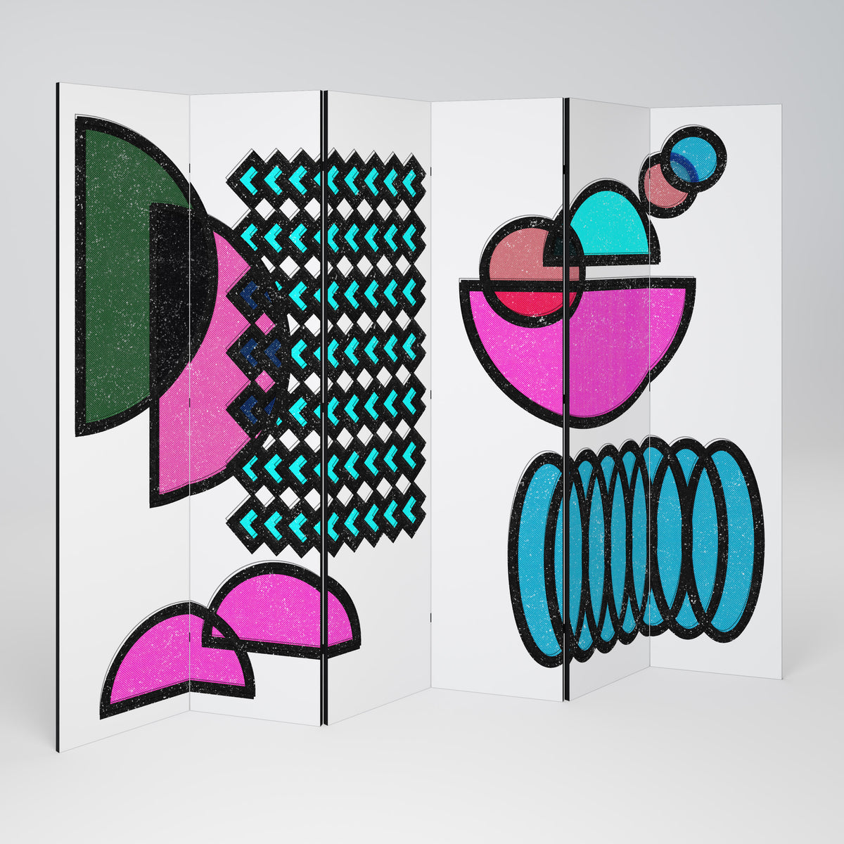 GEOMETRIC RHAPSODY Paravento Decorativo a 6 Pannelli