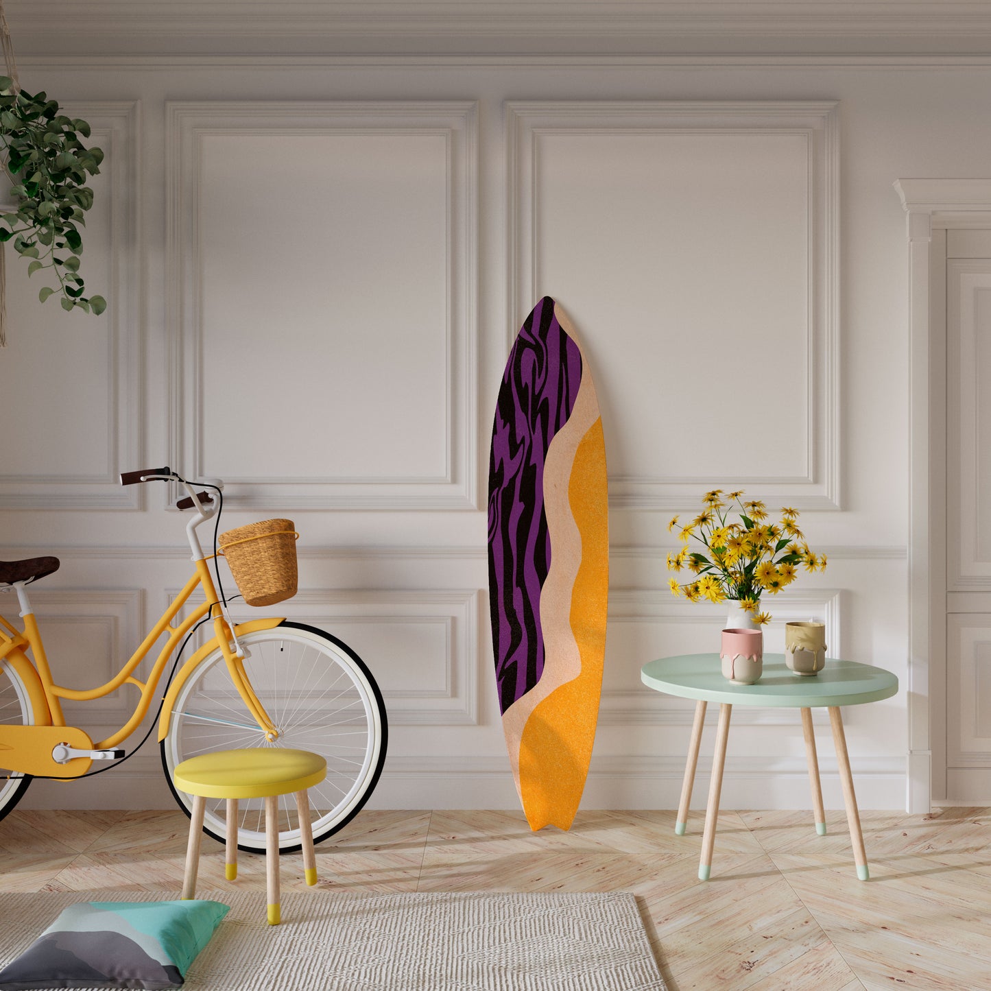 INDEPENDENT BORDER Decorative Plywood Surfboard