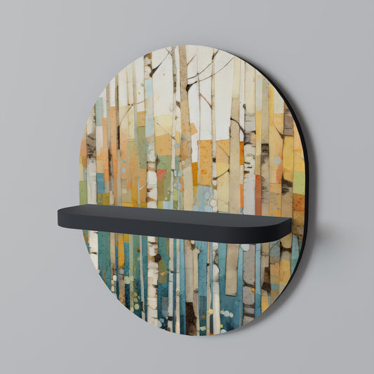 Mensola ovale BIRCH KALEIDOSCOPE in finitura nera