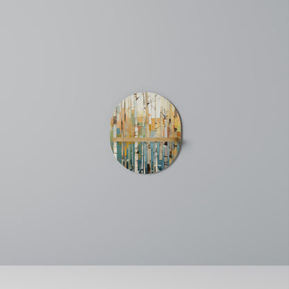 BIRCH KALEIDOSCOPE Mensola ovale per opere d'arte in effetto rovere