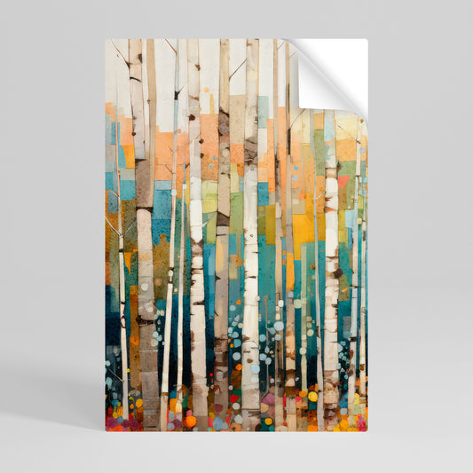 BIRCH KALEIDOSCOPE Poster verticale staccabile e attaccabile