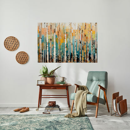 BIRCH KALEIDOSCOPE Poster orizzontale staccabile e attaccabile