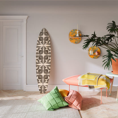 MONOCHROME NEXUS Decorative Plywood Surfboard
