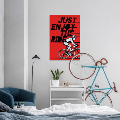 ENJOY THE RIDE Stampa su tela verticale