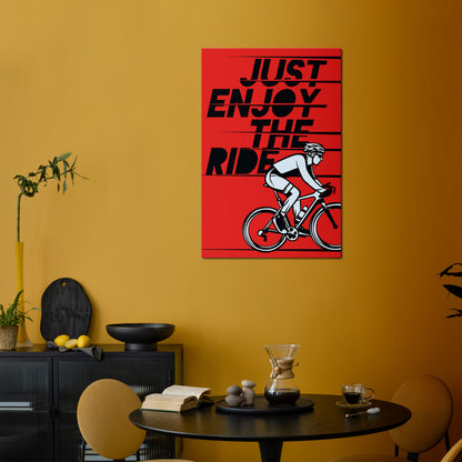 ENJOY THE RIDE Stampa su tela verticale