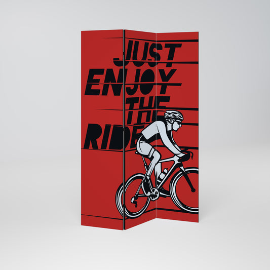 DIVISORE DECORATIVO ENJOY THE RIDE a 3 pannelli