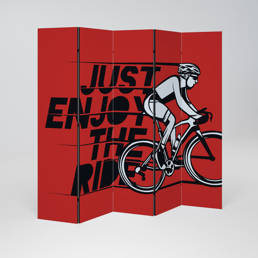 DIVISORE DECORATIVO ENJOY THE RIDE a 5 pannelli