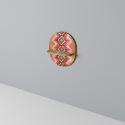 Mensola ovale INDIAN FOLK in effetto rovere