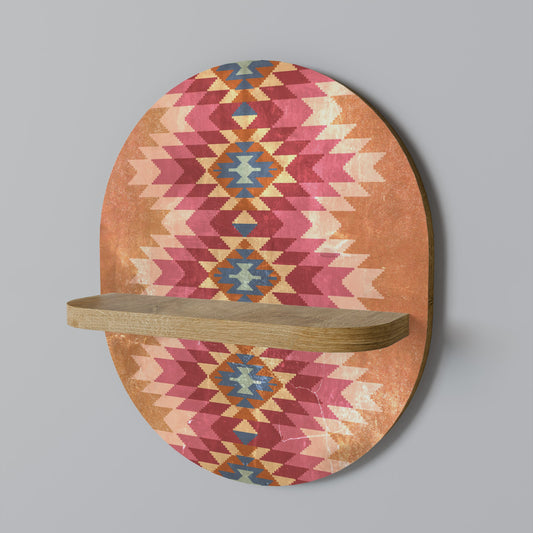 Mensola ovale INDIAN FOLK in effetto rovere
