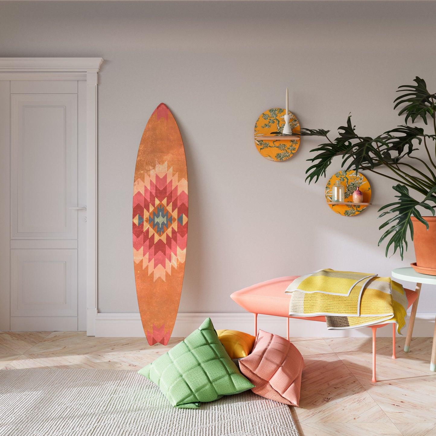 INDIAN FOLK Surfboard Decorative Panel