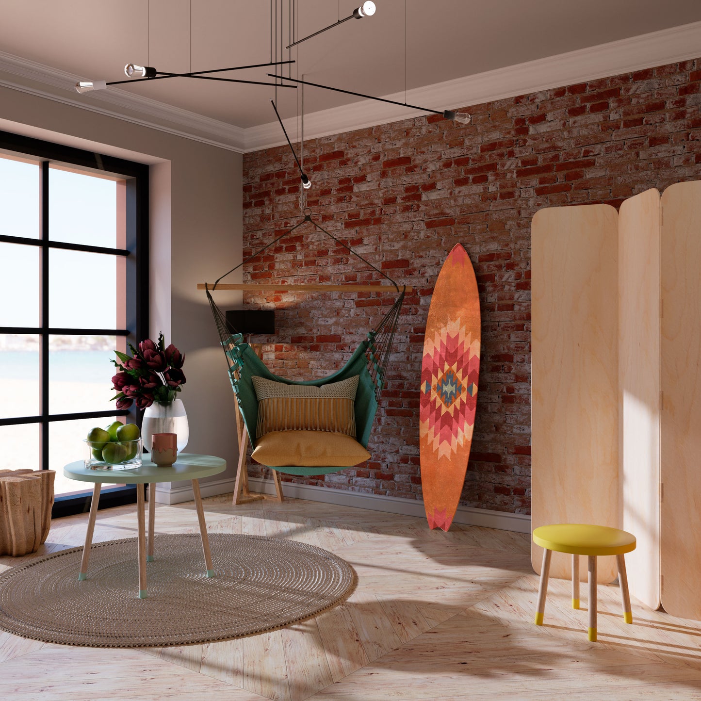 INDIAN FOLK Surfboard Decorative Panel