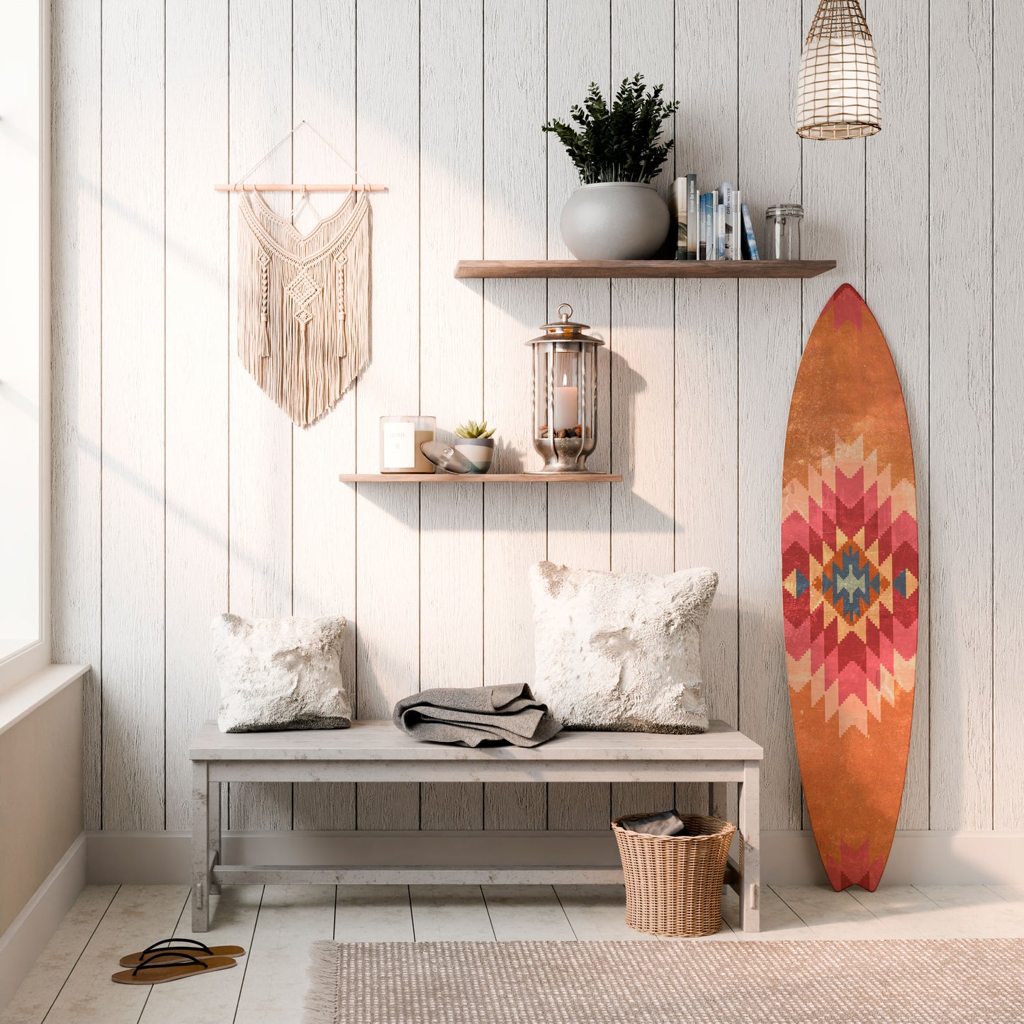 INDIAN FOLK Decorative Plywood Surfboard