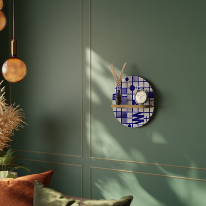 THE RIGHT PLACES Mensola ovale per opere d'arte in effetto rovere