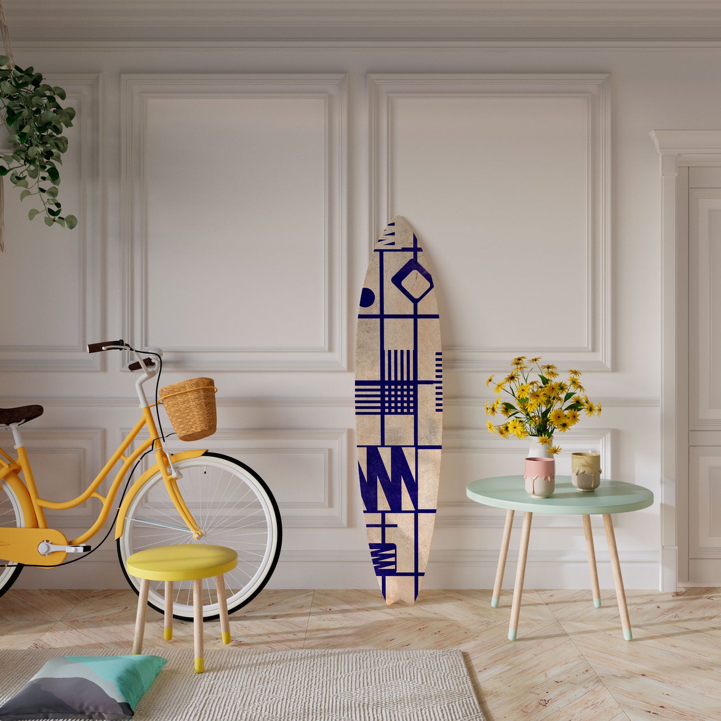 THE RIGHT PLACES Tavola da surf decorativa in compensato