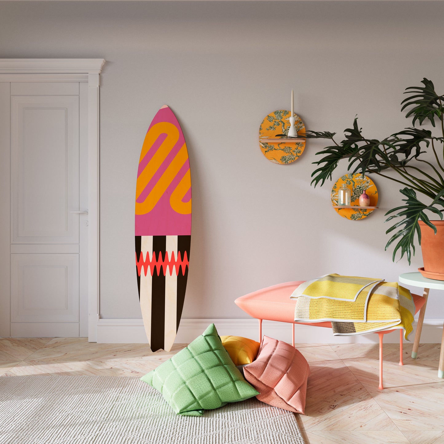 VIVID ART Decorative Plywood Surfboard