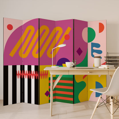 Divisorio decorativo per ambienti VIVID ART a 6 pannelli